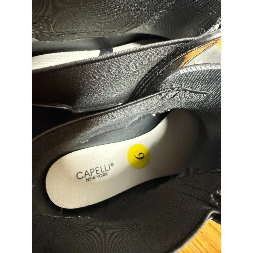 Capelli New York Ankle Rain Boots Womens Black Sz9 Shiny Rubber Never Worn